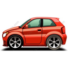 Vibrant Red Hatchback