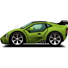 Vibrant Green Sports Car