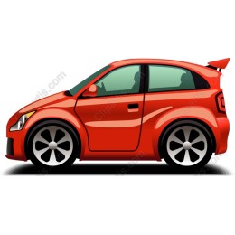 Sporty Red Car