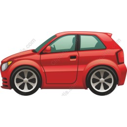 Vibrant Red Car