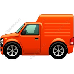 Orange Delivery Van