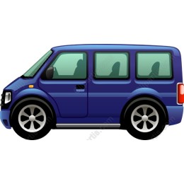 Blue Minivan