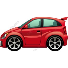 Dynamic Red Sports Car