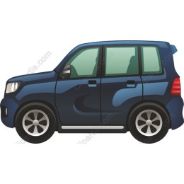 Compact Blue Car