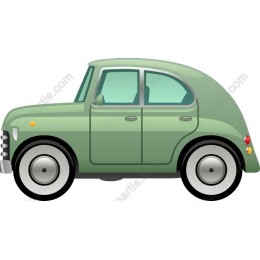 Retro Green Car
