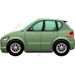 Sleek Green Car
