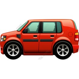 Vibrant Red SUV