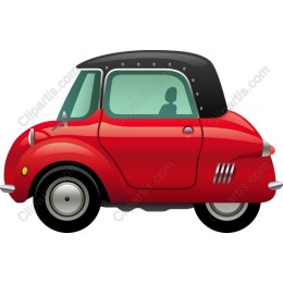 Charming Red Vintage Car