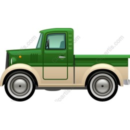 Vintage Green Pickup Truck