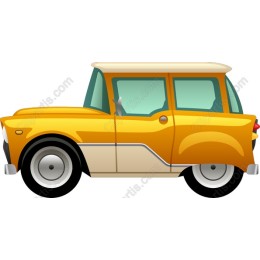 Yellow Vintage Car