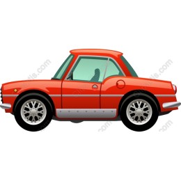 Vibrant Red Convertible Car