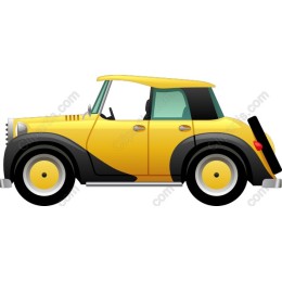Classic Yellow Convertible