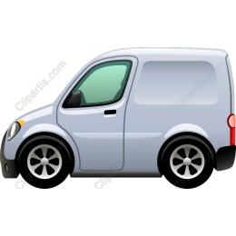 Sleek Gray Delivery Van