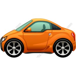 Vibrant Orange Sports Car
