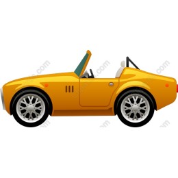 Classic Yellow Convertible Sports Car