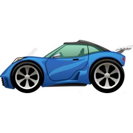 Sleek Blue Sports Car