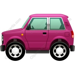 Stylish Pink Car