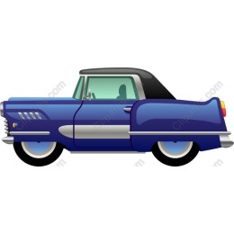 Vintage Blue Convertible Car