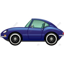 Classic Blue Sports Car