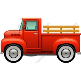 Red Vintage Pickup Truck