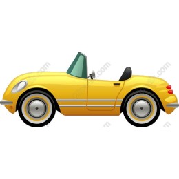 Vibrant Yellow Convertible Car
