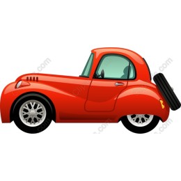 Vibrant Red Car