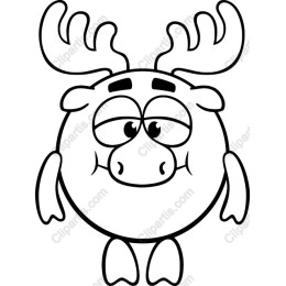 Cute Cartoon Moose