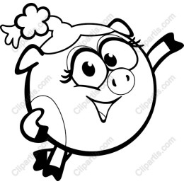 Happy Pig Character