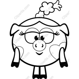 Charming Cartoon Pig