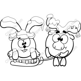 Winter Wonderland Rabbit and Reindeer