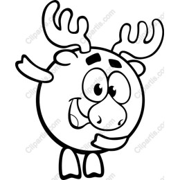 Charming Cartoon Moose