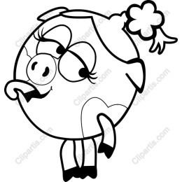 Cheeky Cartoon Pig