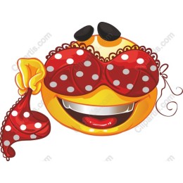 Cheerful Polka-Dotted Bikini Emoji