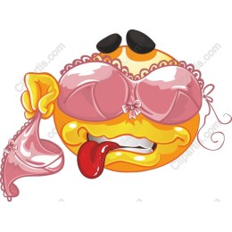 Cheeky Pink Bra Emoji