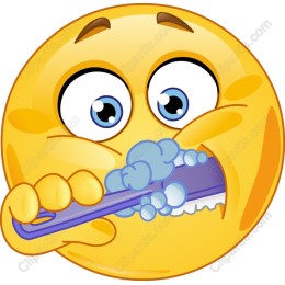 Cheerful Toothbrush Emoji