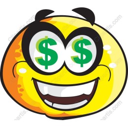Cheerful Dollar Signs Smiley