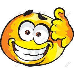 Cheerful Smiley Face with Thumbs Up