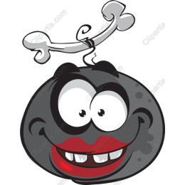 Playful Cartoon Character with Bone