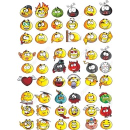 50 Expressive Emoji Bundle - Clipart Set