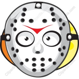 Playful Cartoon Hockey Mask