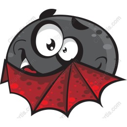 Whimsical Cartoon Vampire Bat