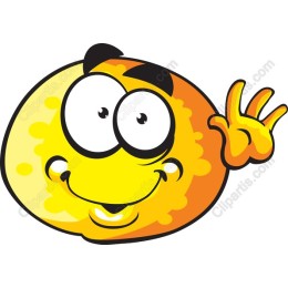 Cheerful Smiling Cartoon Character