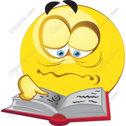 Curious Yellow Emoticon Reading
