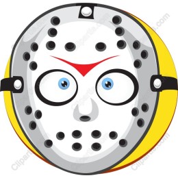 Whimsical Cartoon Masked Character