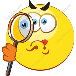 Curious Emoji with Magnifying Glass
