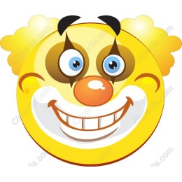 Vibrant Clown Face