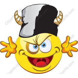 Cheeky Emoji with Viking Hat