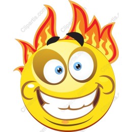 Fiery Smiley Face