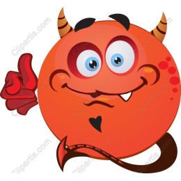 Cheerful Cartoon Devil