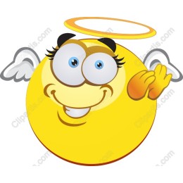 Heavenly Smiley Yellow Emoji